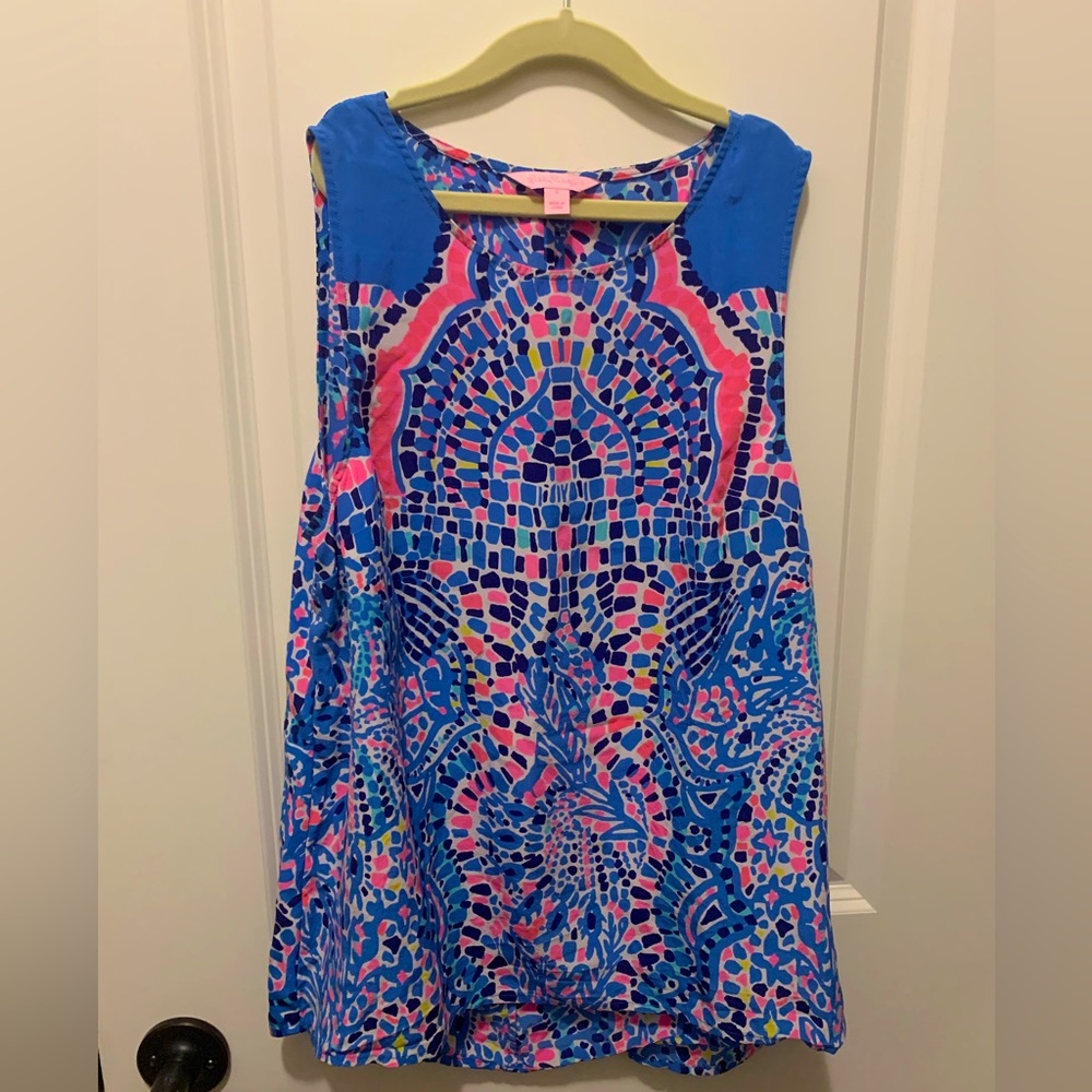 Lilly Pulitzer Women’s Silk Sleeveless blouse (Small)